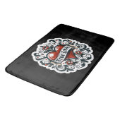 True Love Heart Tattoo Sticker Style Artistic Badematte (Schrägansicht)