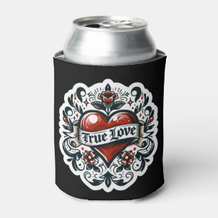 True Love Heart Tattoo Sticker Style Artistic Dosenkühler