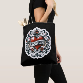 True Love Heart Tattoo Sticker Style Artistic Tasche