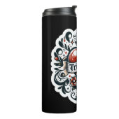 True Love Heart Tattoo Sticker Style Artistic Thermosbecher (Nach links gedreht)