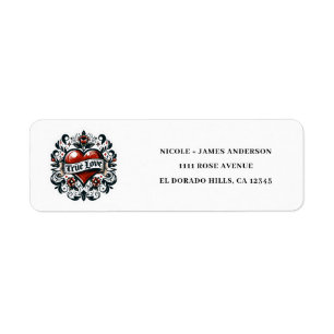 True Love Heart Tattoo Sticker Wedding