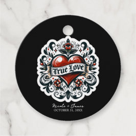 True Love Heart Tattoo Sticker Wedding Geschenkanhänger