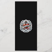 True Love Heart Tattoo Sticker Wedding Menü Menükarte (Rückseite)