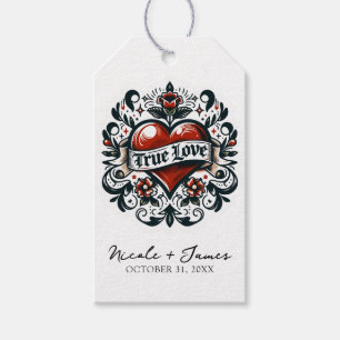 True Love Herz Tattoo Aufkleber Hochzeit Geschenkanhänger