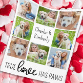 True Love Hund Lover Pet 8 FotoCollage Fleecedecke