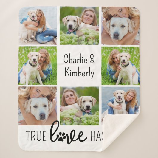 True Love Hund Lover Pet 8 FotoCollage Sherpadecke (Vorderseite)