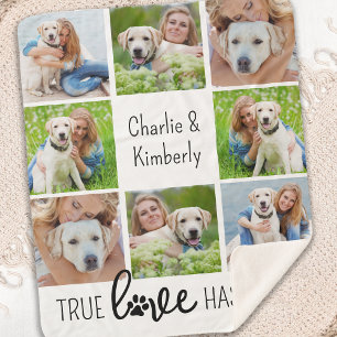 True Love Hund Lover Pet 8 FotoCollage Sherpadecke