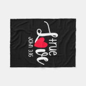 True Love John 3_16 Religious Valentine's Day Chri Fleecedecke (Vorderseite (Horizontal))