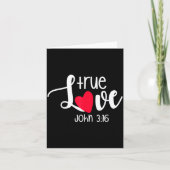 True Love John 3_16 Religious Valentine's Day Chri Karte (Vorderseite)