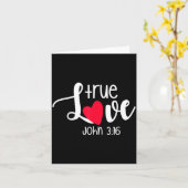 True Love John 3_16 Religious Valentine's Day Chri Karte (Gelbe Blume)
