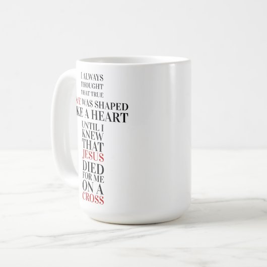 True love kaffeetasse (Vorderseite Links)