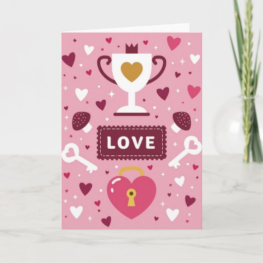 True Love Key To My Heart Card Karte (Vorderseite)