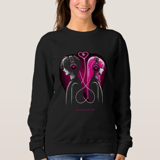 True Love Lovebirds Romantic Emotional Bond Anime  Sweatshirt (Vorderseite)