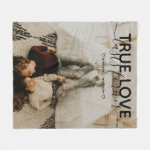 True Love Niedlich Couple Foto Fleecedecke (Vorderseite (Horizontal))