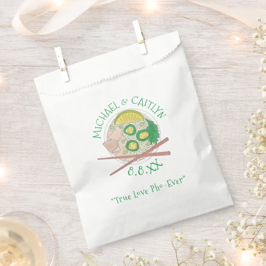 True Love Pho-Ever Vietnamese Soup Wedding Feinsch Geschenktütchen (Ausgeschnitten)
