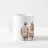 True Love Pink Hearts Couple Kaffeetasse (Vorderseite Links)
