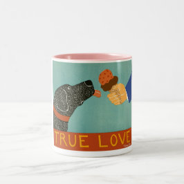 True Love-Pink Tasse-Stephen Huneck Zweifarbige Tasse