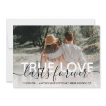 True Love Postponed Wedding Typografy