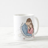 True Love Quote Bridesmaid Mug – Romantic Couple   Kaffeetasse (VorderseiteRechts)