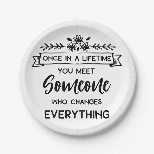 True Love Quote Hochzeit, Brautparty, Verlobung Pappteller (Vorderseite)