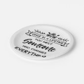 True Love Quote Hochzeit, Brautparty, Verlobung Pappteller (Schrägansicht)