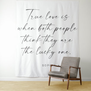 True Love Quote Wedding Background Decke Wandteppich