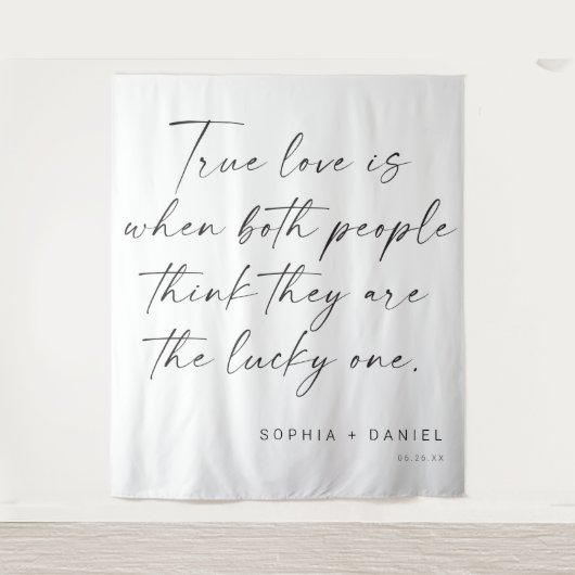 True Love Quote Wedding Background Decke Wandteppich (Vorderseite)