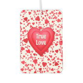 True Love Red Confetti Personalisiert Autolufterfrischer (Vorderseite)
