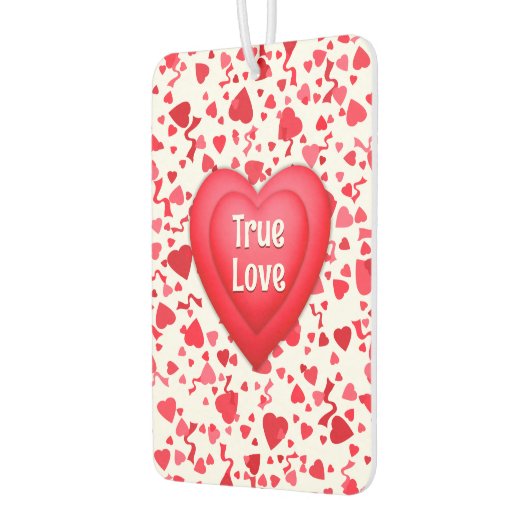 True Love Red Confetti Personalisiert Autolufterfrischer (Links)