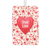 True Love Red Confetti Personalisiert Autolufterfrischer (Rückseite)