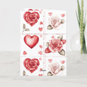 True Love Red Rose Letter Heart Karte (Rückseite)