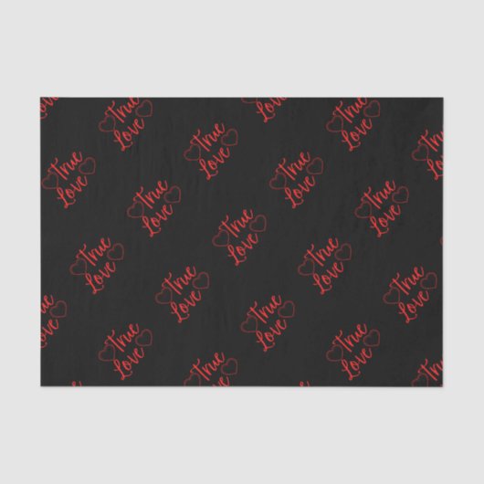 True Love Red Valentine Seidenpapier (Vorderseite)