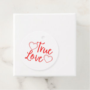 True Love Red Valentinstag Favor Tags Geschenkanhänger