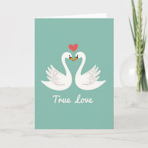 True-Love-Schwäne Grafikkarte Karte