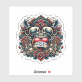 True Love Skeletts Ristorante da Enzo Aufkleber (Blatt)