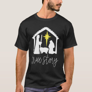 True love Story Christmas Baby Jesus Christlich T-Shirt
