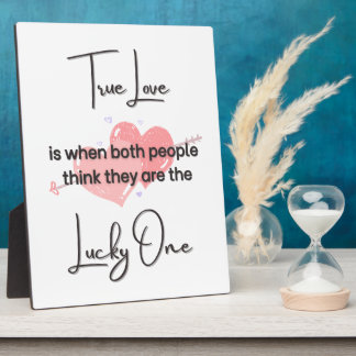 True Love Table Top Quote drucken Fotoplatte
