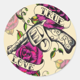 True Love Tattoo Art Sticker