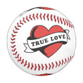 True Love Tattoo Heart | Klassisches Romandesign Baseball (Vorderseite Links)