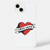 True Love Tattoo Heart | Klassisches Romandesign iPhone Hülle (Rückseite)