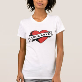 True Love Tattoo Heart | Klassisches Romandesign T-Shirt