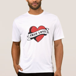 True Love Tattoo Heart | Klassisches Romandesign T-Shirt