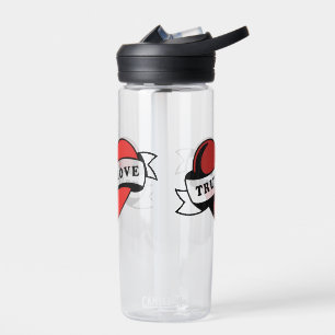 True Love Tattoo Heart Klassisches Romandesign Trinkflasche