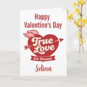 True Love - Valentine's Day  Karte (Gelbe Blume)