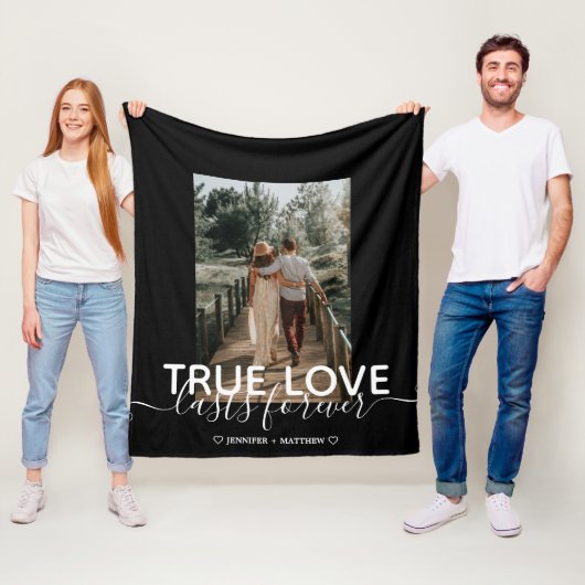 True Love Wedding Couple Foto Fleece Blanket (Beispiel)