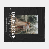 True Love Wedding Couple Foto Fleece Blanket (Vorderseite (Horizontal))