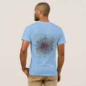 True North Bliss | Rose Compass Tattoo T-Shirt (Schwarz voll)