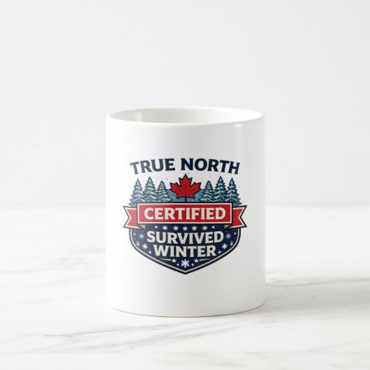 True North Certified — Survived Winter Mug Kaffeetasse (Mittel)