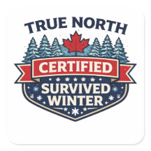 True North Certified — Winter Überlebt Aufkleber