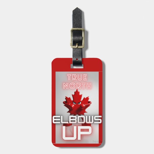 True North - Elbows Up-Tasse Gepäckanhänger (Vorderseite vertikal)